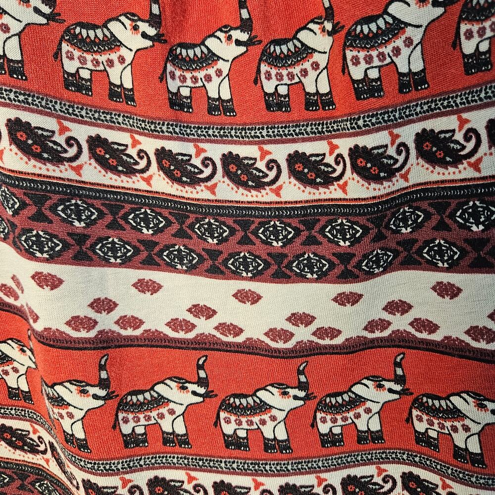 H&M Coachella Collab Stripe Elephants Paisley Bell Sleeve Crop XS Boho Festival - Picture 6 of 10